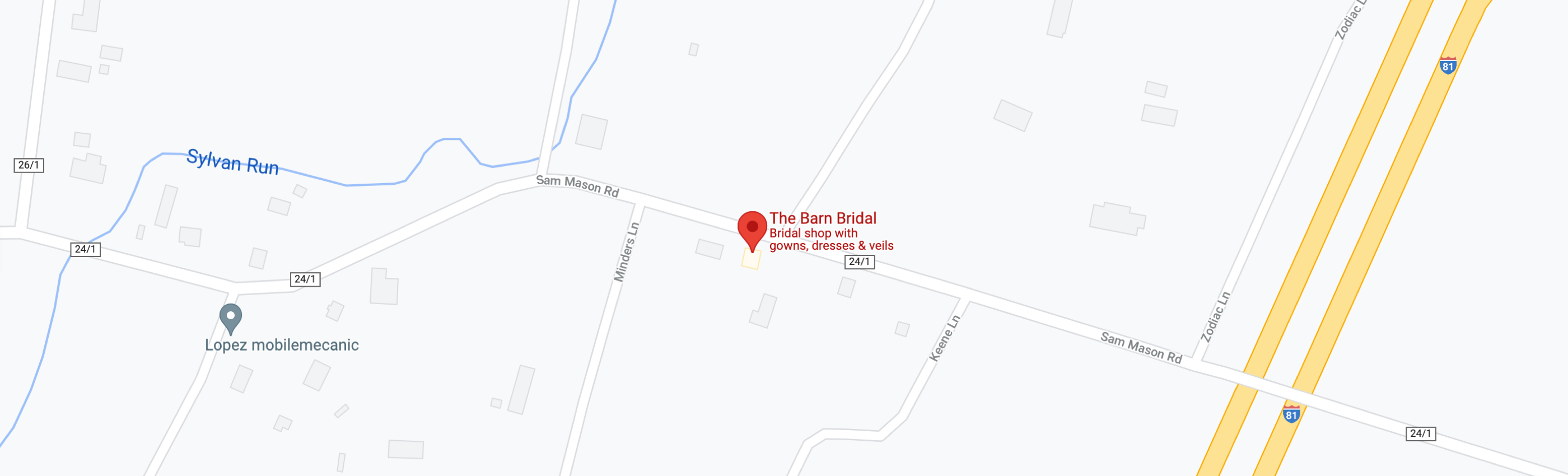 The Barn Bridal location